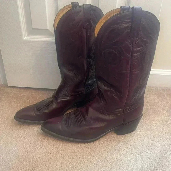 Men’s size 12 D Acme leather cowboy boots. Beautiful! - Picture 3 of 16